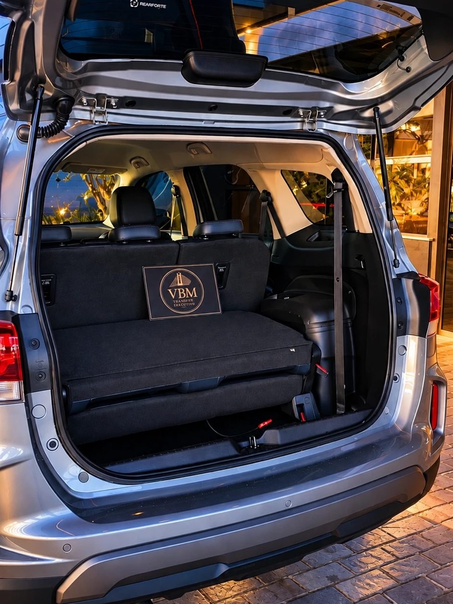 Porta-malas da Chevrolet Spin com placa da VBM